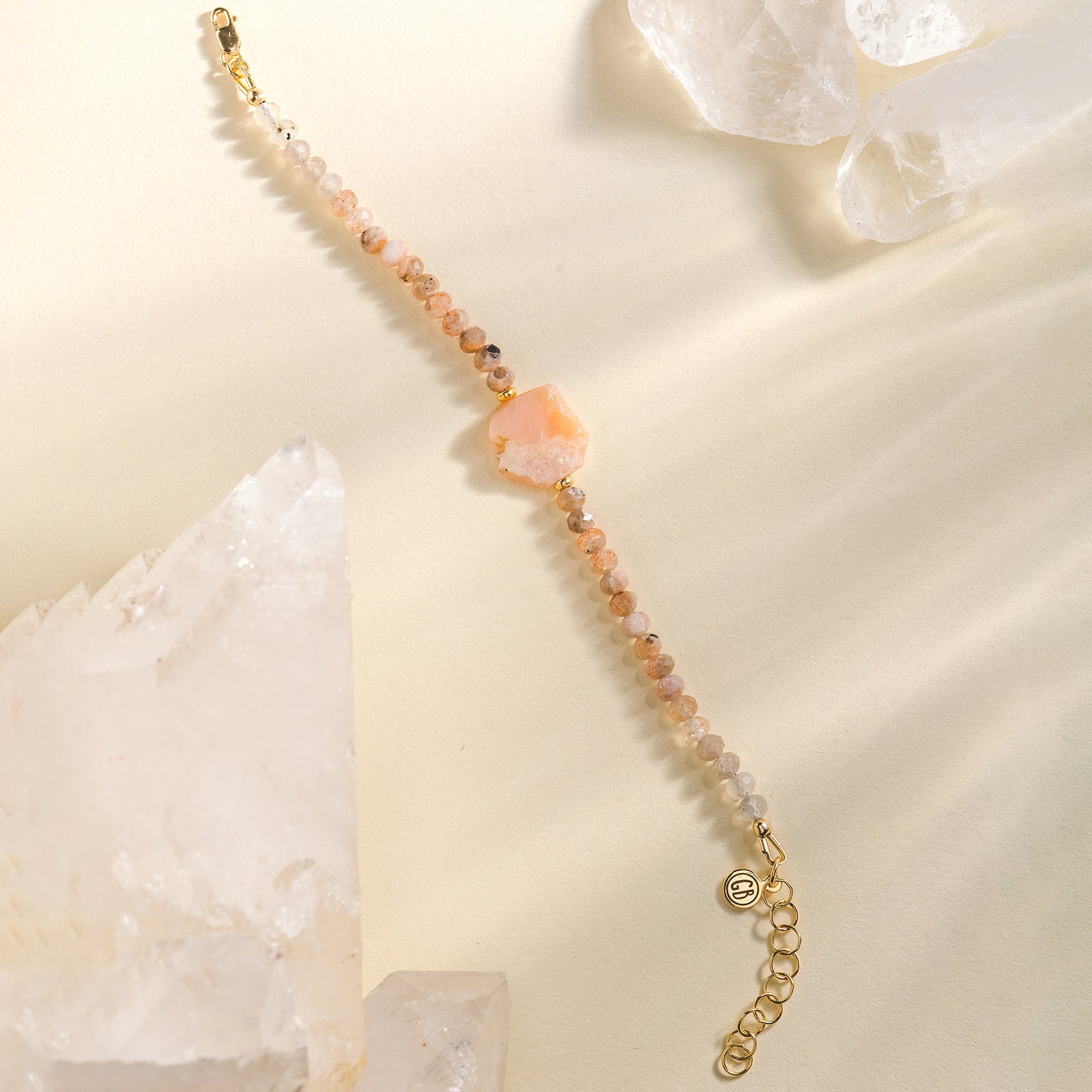 Pink and Rose Gold Crystal Beaded Necklace | ORCHID and OPAL 