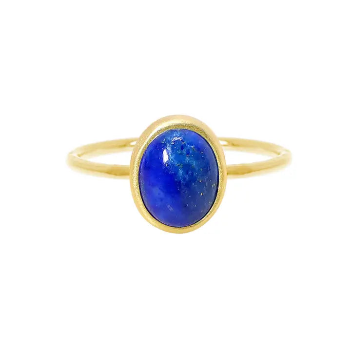 Lapis Small Cab Ring - Gf