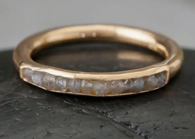 Gold Plated Nestled Labradorite Ring