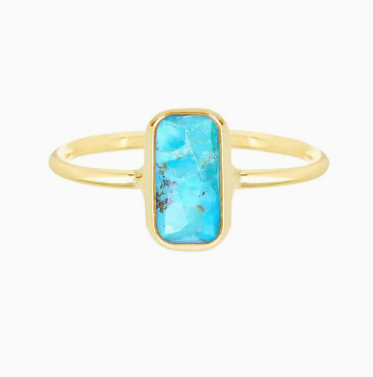 Turquoise Petite Rectangle Ring