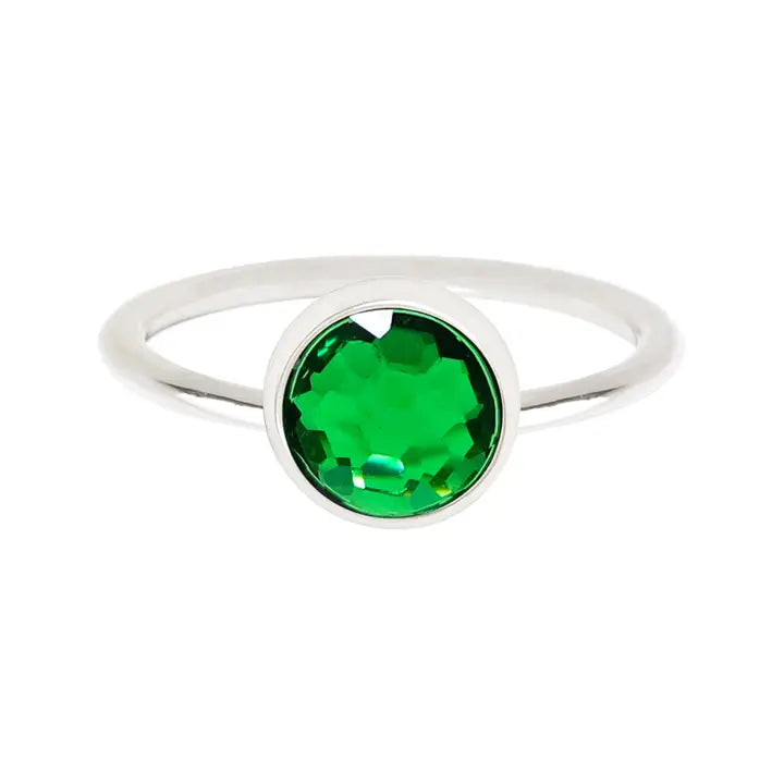 Emerald Crystal Petite Ring