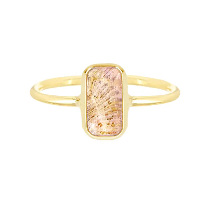 Lily Fossil Petite Rectangle Ring