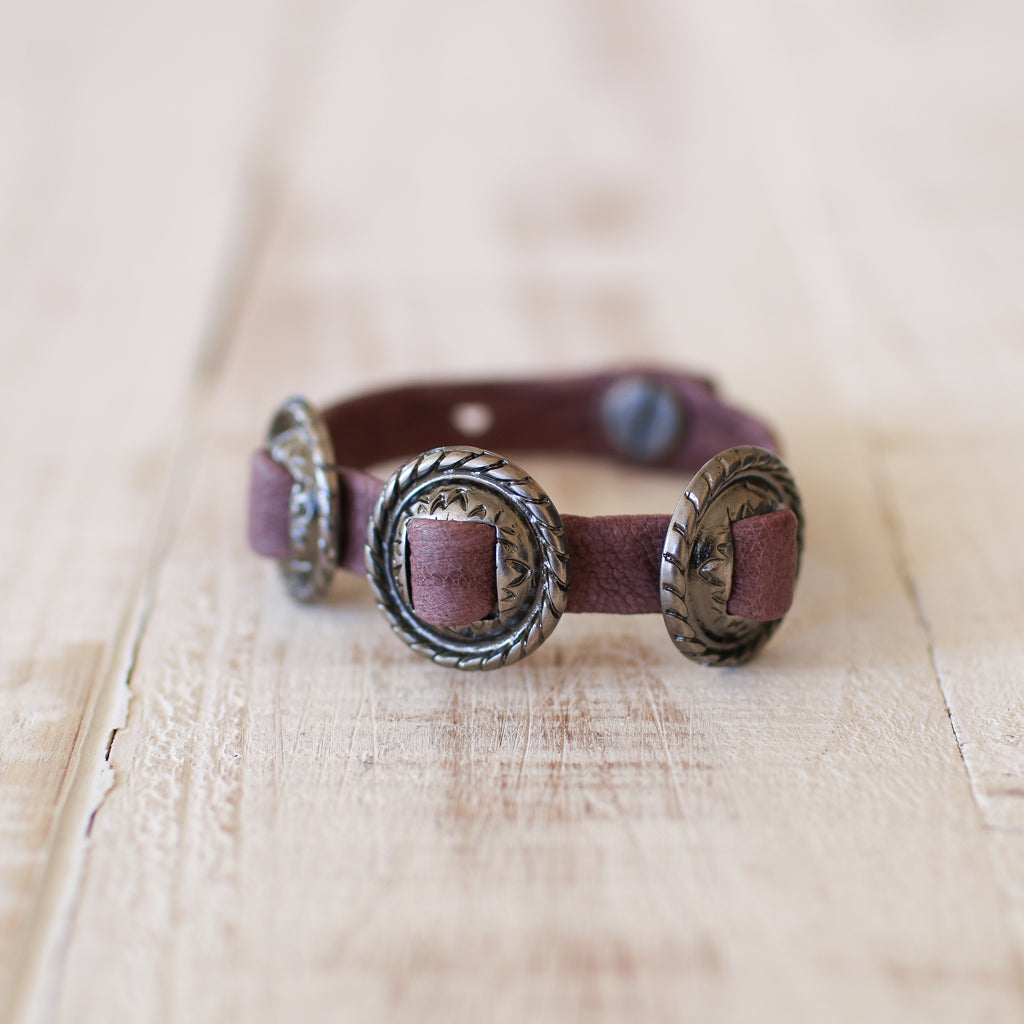Handmade Southwestern Concho Leather Bracelets | Giving Bracelets