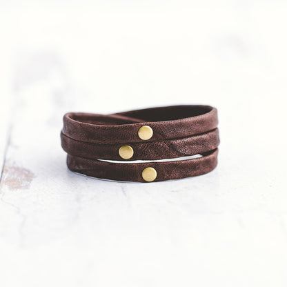 Women's Nutmeg Tree Leather Wrap Bracelet – The Rooted Plow