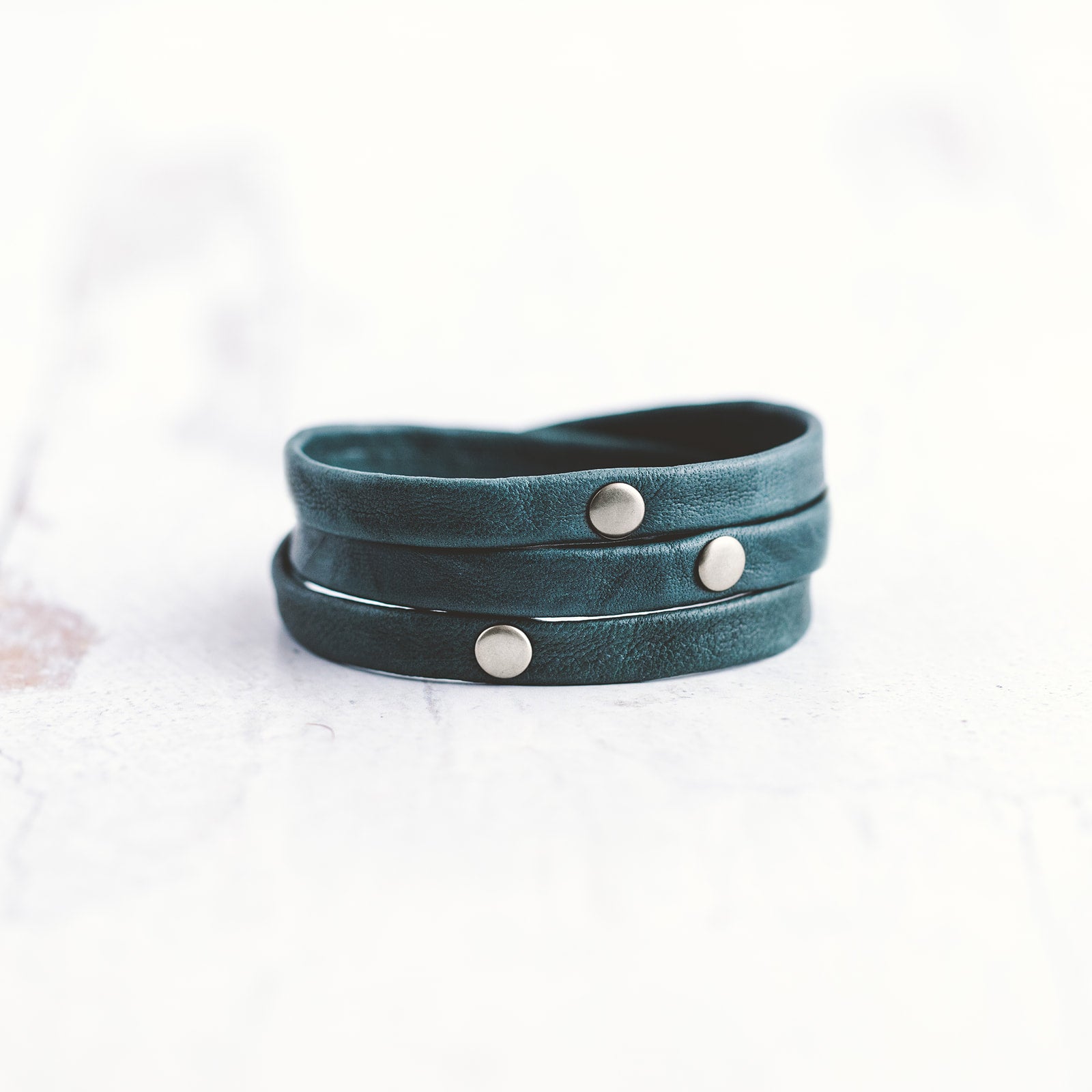 split leather bracelet